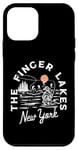 Coque pour iPhone 12 mini Pêche vintage au camping de Finger Lakes à New York