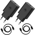 Chargers - Pack De 2 Chargeurs Muraux/Adaptateur Secteur Turbopower À 30 W Avec Câble Usb-C Vers C.