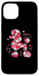 iPhone 13 Cute Love Heart Roses Patten Valentines Day Poodle Case