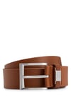 BOSS Mens Connio Branded-keeper belt in Italian leather