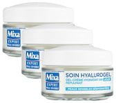 Mixa Expert Peau Sensible - Hyalurogel - Gel-Crème Hydratant Intensif 24H - 50 ml (Lot de 3)