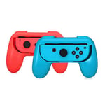OSTENT 2 x Handle Holder Grip Kit for Nintendo Switch Joy-Con Controller Color Red and Green