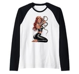 Snake Tattoo Woman Red Hair for a Tattoo Lover Raglan Baseball Tee