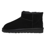 EVER AU Womens Women Finch Ultra Mini Classic Boots - Black Suede - Size UK 7