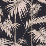 Papier peint jungle Papier peint tropical Papier peint exotique Tapisserie jungle Papier peint intissé Métallique Rose Anthracite - 10,05 x 0,53 m