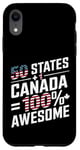 Coque pour iPhone XR 50 États + Canada = 100 % génial