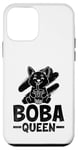 Coque pour iPhone 12 mini Boba Queen - Thé au lait pour chien - Pour amoureux des perles