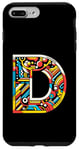 Coque pour iPhone 7 Plus/8 Plus Lettre initiale du nom D dans le style pop art