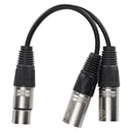 XLR Hon till Dubbel XLR Han Kabel Mikrofon Stereo Balanserad Anslutningskabel för Ljudadapter Vit 1m / 3.3ft