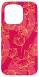 Coque pour iPhone 15 Pro Magsafe Coque de protection contre les chutes Motif floral coquelicot