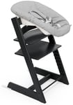 Stokke Tripp Trapp Matstol inkl. Newborn Set, Black/Grey