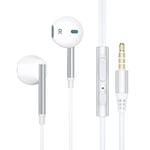 White Essager  casque d'écoute filaire avec Microphone, 3.5mm, pour Xiaomi, Samsung, téléphone, ordinateur, PC, oreillettes ""Nipseyteko