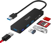 Hub USB 3.0, répartiteur multiport, 5 ports USB avec lecteur de carte micro SD pour PC, MacBook, Surface Pro.[S128]