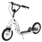 HOMCOM Teen Kids Stunt Scooter - Adjustable Handlebar, Dual Brakes, 12 Inch Infl