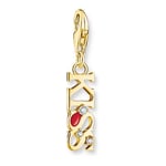 Thomas Sabo 2067-565-10 Gold-Plated Charm Pendant KISS With Jewellery