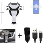 Car holder air vent mount for Asus Zenfone 9 + CHARGER Smartphone