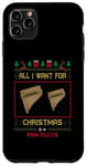 Coque pour iPhone 11 Pro Max Pull moche avec inscription « All I Want For Christmas Is A Pan Flute Music »