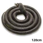 51" Realistic Soft Rubber Toy Snake black Practical Jokes Props Prank Gift