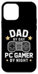 Coque pour iPhone 12 mini Dad By Day PC Gamer By Night Fête des pères pour les papas de jeu