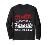 It's Official I'm The Favorite Son In Law Tees Funny Vintage Long Sleeve T-Shirt