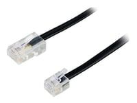 Deltaco Del-1705S - Telefonkabel - Rj-45 (Hane) Till Rj-11 (Hane) - 5 M - Svart