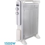 ABRILA Radiateur mica 1500W - Modèle CAICOS Blanc et Gris (63,5x45x21 cm)