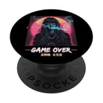 Japonais Vaporwave Anime Girl Game Over Cyberpunk Gamer PopSockets PopGrip Adhésif