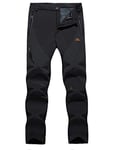 EKLENTSON Mens Waterproof Pants Thermal Work Pants Zip Pocket Hiking Hill Breathable MTB Trousers