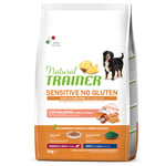 Natural Trainer Sensitive No Gluten Adult Medium/Maxi med lax - Ekonomipack: 2 x 3 kg