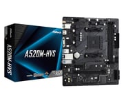 Asrock A520M-HVS, AMD A520, AM4, Micro ATX, 2 DDR4, VGA, HDMI, M.2