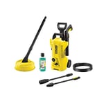 Kärcher K 2 Power Control Home pressure washer, pressure: max. 110 bar, flow rate: 360 l/h, area: 20 m²/h, water filter, weight: 4.0 kg, high-pressure gun, dirt blaster, spray lance, Home Kit