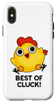 Coque pour iPhone X/XS Best Of Cluck Jeu de mots amusant au poulet