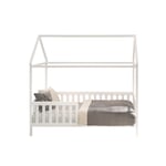 Babytrold House Junior Säng med Tak 80 x 160 cm - Vit