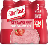 SlimFast Ready To Drink Strawberry Flavour Shake 6 x 325ml