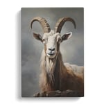 Goat Hard Edge Painting Art Canvas Print for Living Room Bedroom Home Office Décor, Wall Art Picture Ready to Hang, 30x20 Inch (76x50 cm)