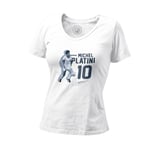 T-Shirt Femme Col V Michel Platini 10 Vintage Footballeur Foot Star