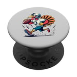 Action de grâces Turquie jouant au football drôle Hommes Garçons PopSockets PopGrip Interchangeable