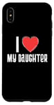 Coque pour iPhone XS Max Coeur Rouge Famille Assortie I Love my Daughter