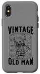 Coque pour iPhone X/XS Vintage vieil homme squelette Rock Roll personnes âgées Gag