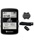 Bryton Rider 460D GPS Cyclo-Ordinateur+ Bande Cardio + Capteur Cadence, Noir