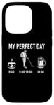 Coque pour iPhone 14 Pro My Perfect Day Coffee Metal Detector Beer