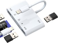 Adaptateur Lightning vers USB Micro SD (6 en 1) pour Apple iPhone 15 pour iPad, compatible avec les cartes Samsung, cartes OTG, téléphone portable, carte mémoire, appareil photo numérique, lecteur de