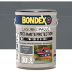 Bondex - Lasure Opaque Très Haute Protection 8 ans - 5L - Gris Granit ral 7040 - Satin