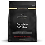 Protein Works - Complete 360 Meal , 400 Calorie Meal Replacement Shake , High Protein Meal , 8 Active Ingredients , 20 Servings , Strawberries 'n' Cream Classic , 2kg