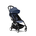 Stokke® Barnvagn YOYO³ black inkl. 6+ Färgklädsel Air France Blue