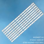 Kit lampes TV LED bandes de rétroéclairage pour TECO TL4306TRE W-BOX 0E-43LED Lenovo 43A3 43C3 43G3 K420WD7 A3 4708-K420WD-A3213K01 ""Nipseyteko