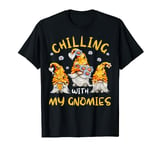 Chilling With My Gnomies Cute Garden Gnome Beekeeper Gnomes T-Shirt