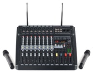 Table de Mixage Studio Audio Mixer Console Bluetooth USB 8 Canaux Mics Sans Fil