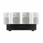 Dayton Audio MA1240a &amp; 2 par DLS MB5i Vita Utomhushögtalare