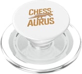 Chessaurus Jeu d'échecs amusant Dinosaure T-Rex Joueur d'échecs PopSockets PopGrip pour MagSafe